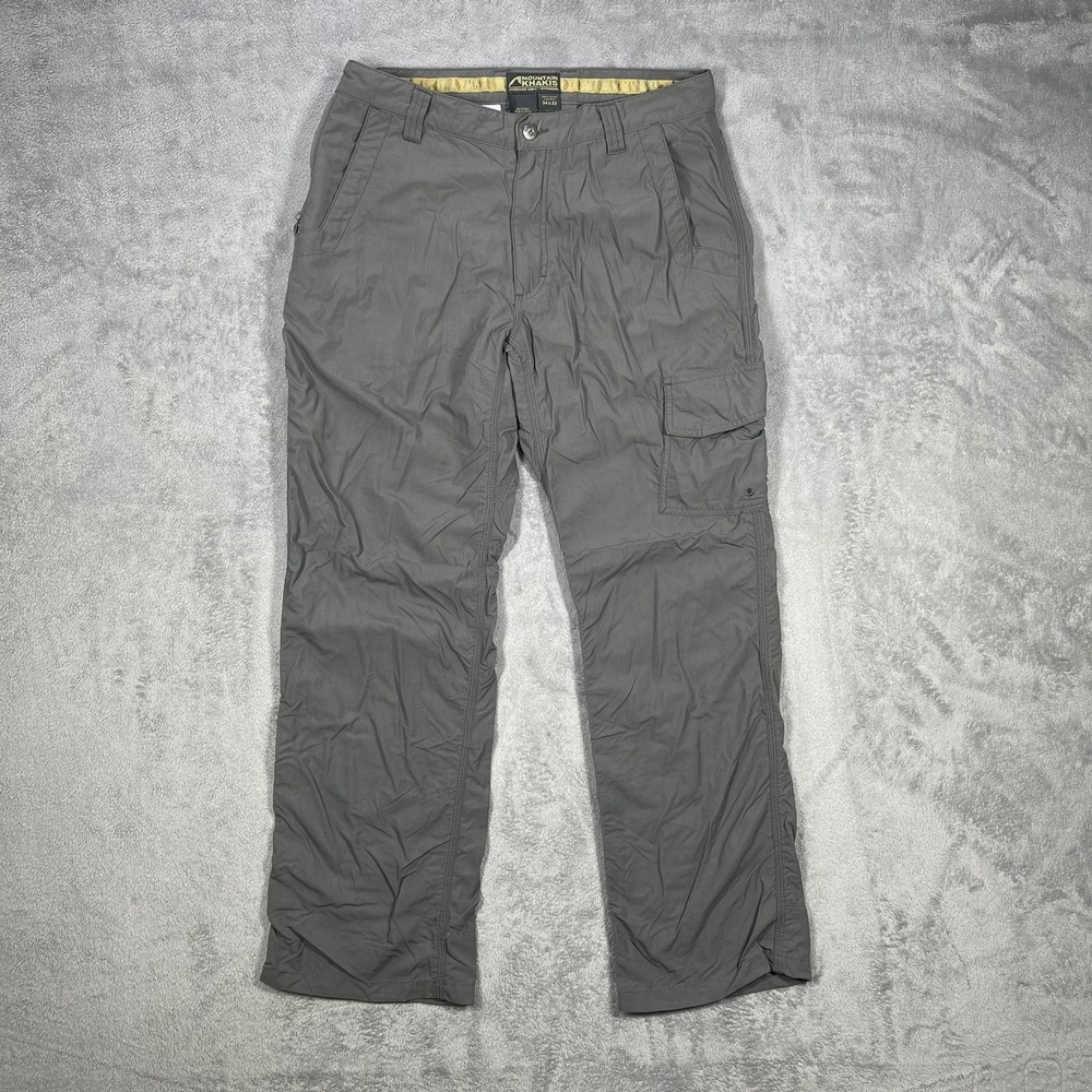 Mountain Khakis Granite Creek Pants Mens 34x32(32x29.5) Gray Nylon Cargo Hiking